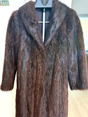Beautiful Women's Coypu/Nutria Fur Handmade Coat